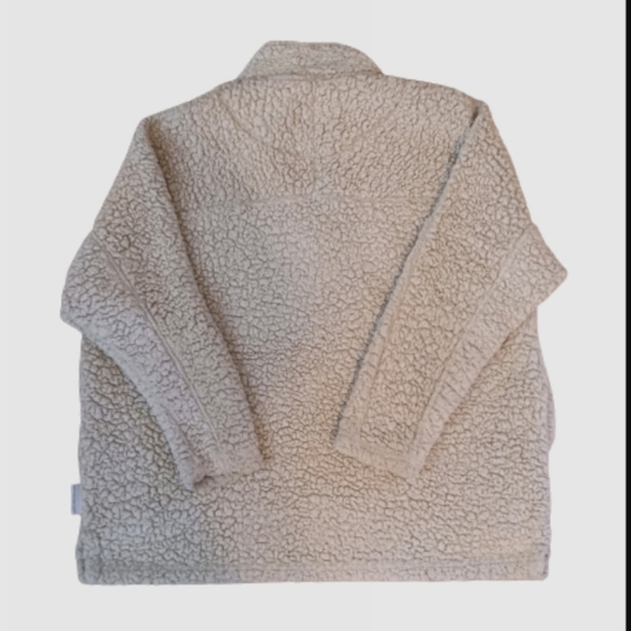 Live Oak Brand Oatmeal Quarter Zip Sherpa Jacket Men's Size 2X Unisex - Picture 6 of 7